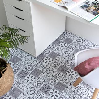 DecoMeister Pavimento Vinile Autoadesivo Piastrelle Decorative