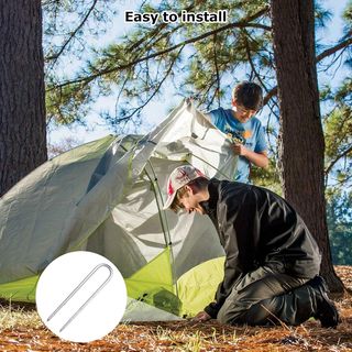 8 robuste aste in metallo da 30 cm per tenda