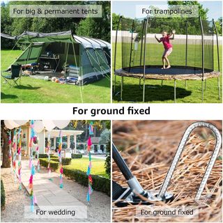 8 robuste aste in metallo da 30 cm per tenda