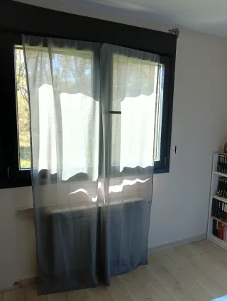 Cortinas grises translúcidas Ikea