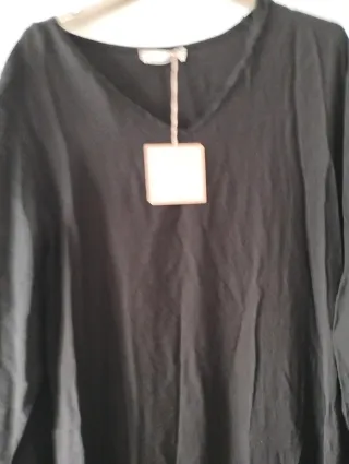 Vestido Boho Negro Talla L/XL. Colgante de regalo