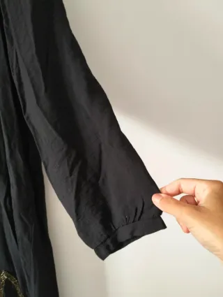 Vestido Boho Negro Talla L/XL. Colgante de regalo