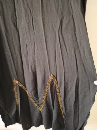 Vestido Boho Negro Talla L/XL. Colgante de regalo