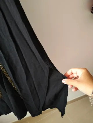 Vestido Boho Negro Talla L/XL. Colgante de regalo