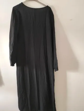 Vestido Boho Negro Talla L/XL. Colgante de regalo