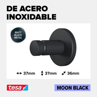 tesa® MOON BLACK Perchero para Toallas - Colgador