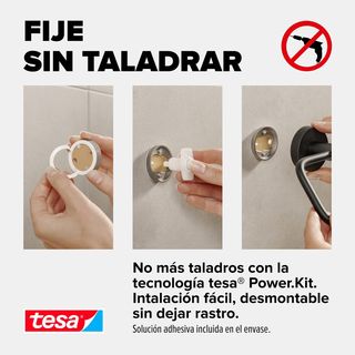 tesa® MOON BLACK Perchero para Toallas - Colgador