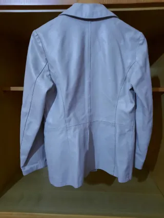 Giacca beige in pelle