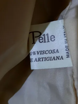 Giacca beige in pelle