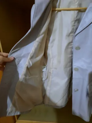 Giacca beige in pelle