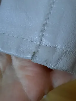 Giacca beige in pelle