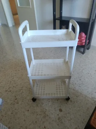 Carrito auxiliar 3 estantes con ruedas