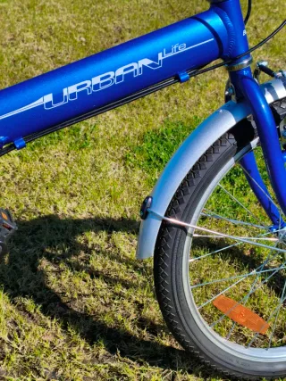 Bicicleta Plegable Urban Aluminio Azul