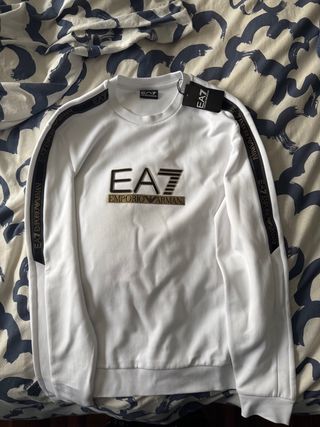 Sudadera EA7 Emporio Armani Blanca Auténtica