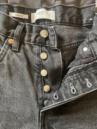 Pantalón Mango Talla 36 Negro