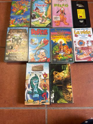 Lote 10 VHS Infantiles Disney y Clásicos