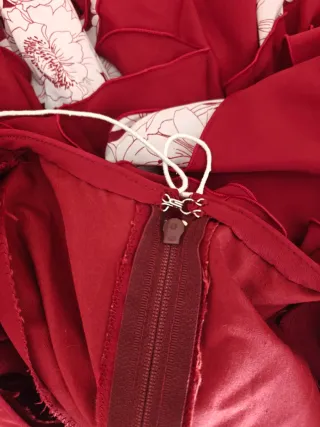 Traje de flamenca Manuela Macías rojo