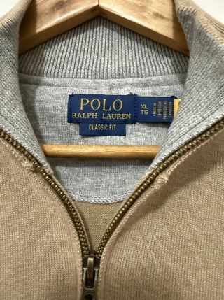 Maglione mezza zip Polo Ralph Lauren beige