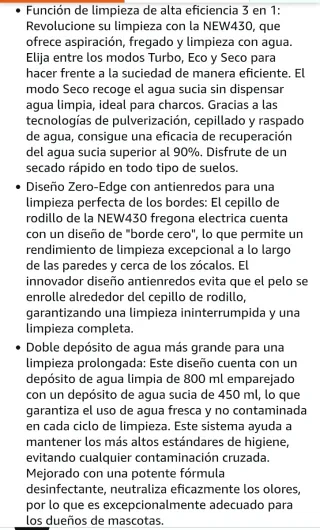 Aspiradora y fregona Eureka new430 bl