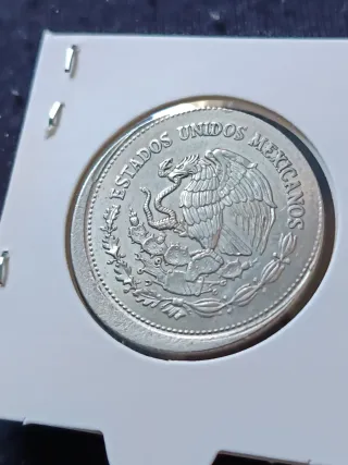 Moneda error desplazada sin circular México 86