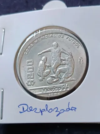Moneda error desplazada sin circular México 86
