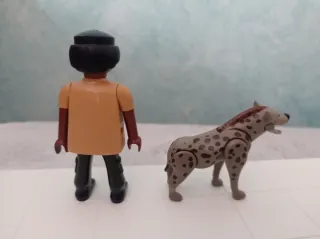 Figura Hiena y Trabajador Playmobil
