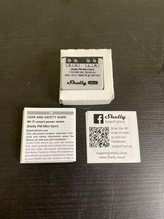 Shelly Plus PM Mini Gen 3 Interruptor Inalámbrico