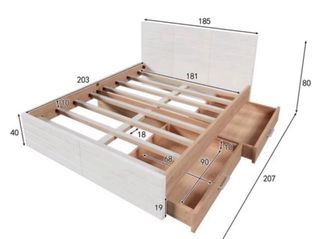 Cama 180x200 con almacenaje