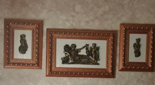 Tríptico 3D Mujer con Flores