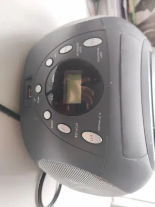 Radiocasete CD/USB/FM Plateado azulado