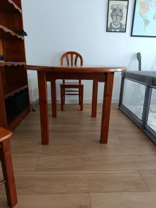 Mesa comedor madera maciza (extendible)