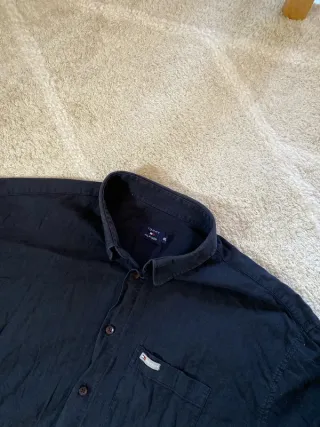 Camisa Tommy Hilfiger Negra Manga Corta