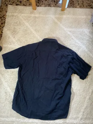 Camisa Tommy Hilfiger Negra Manga Corta