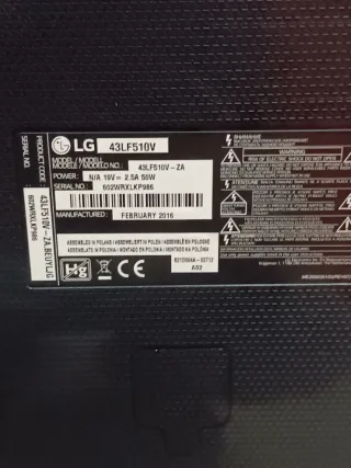 Televisor LG Negro 43