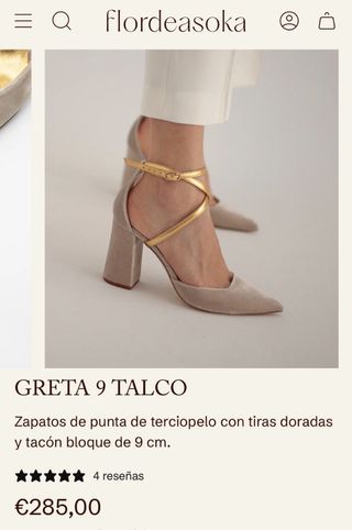 Zapatos Greta 9 Talco Flor de Asoka