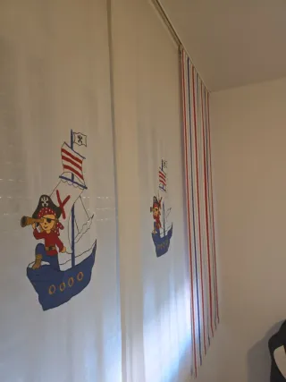 Panel Japonés Cortinas Infantiles Barco Pirata