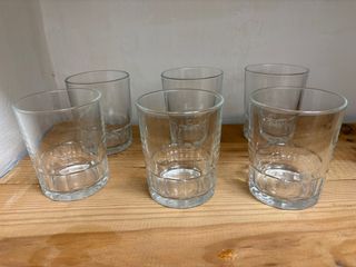 Set de 6 vasos de cristal