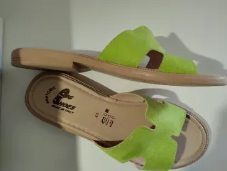 Ciabatte N41. donna Big Shoes verdi