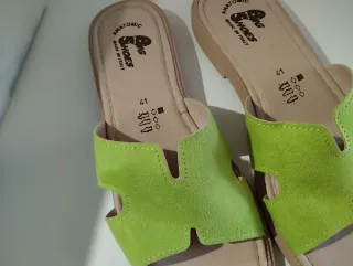 Ciabatte N41. donna Big Shoes verdi