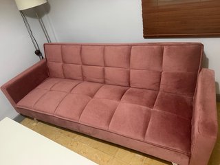 Sofá Cama Fara 3 Plazas Rosa