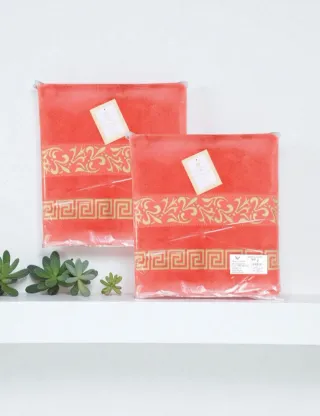 Juego 6 Toallas Algodón Premium Salmón