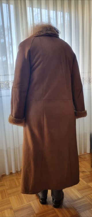 Abrigo Piel Señora Beige/Marrón