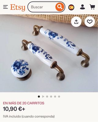 36 Tiradores cerámica rústicos Nuevos