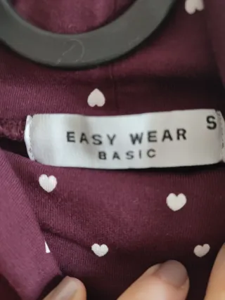 Jersey cuello alto estampado corazones