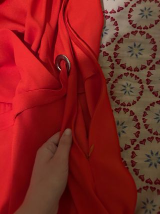 Vestito rosso GARAGE con maniche a sbuffo