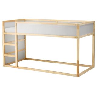 Litera Kura reversible blanco/pino 90x200