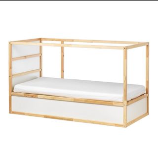Litera Kura reversible blanco/pino 90x200