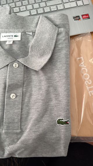 Polo Lacoste Gris Original