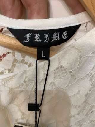 Vestido Frime Talla L Blanco y Fucsia