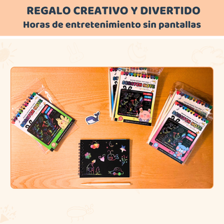 25 Cuadernos de rascar, scratch art para niños